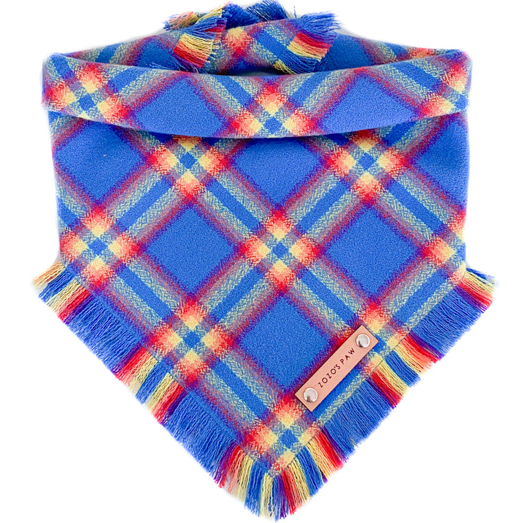 THE ERNIE - Dog Flannel Fray Bandana