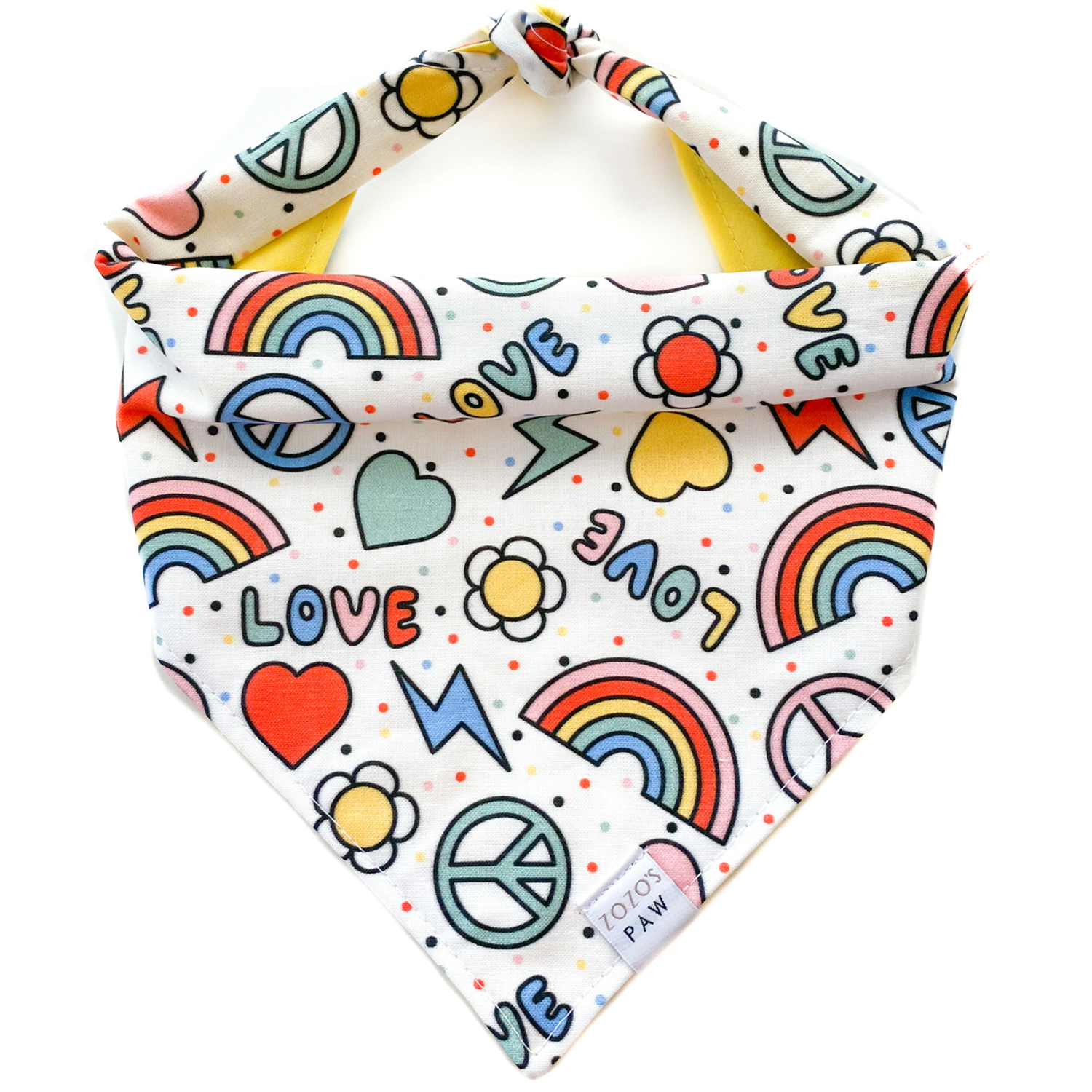 Hippie Love Dog Bandana