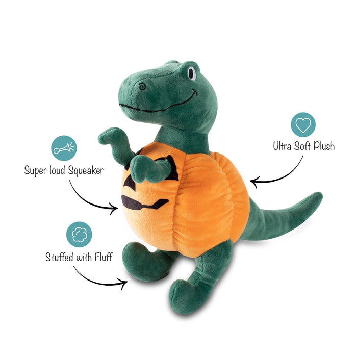 Halloween Pumpkin Dinosaur Dog Toy