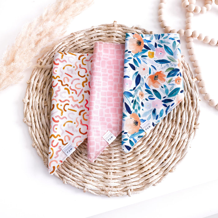 Watercolor Wildflowers Dog Bandana