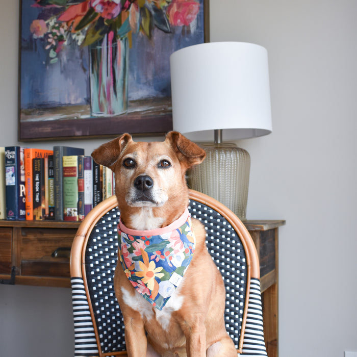 Painted Petals Dog Bandana
