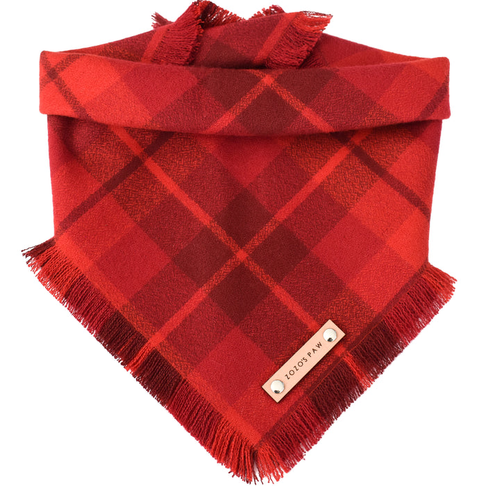 THE DALLAS - Dog Flannel Fray Bandana