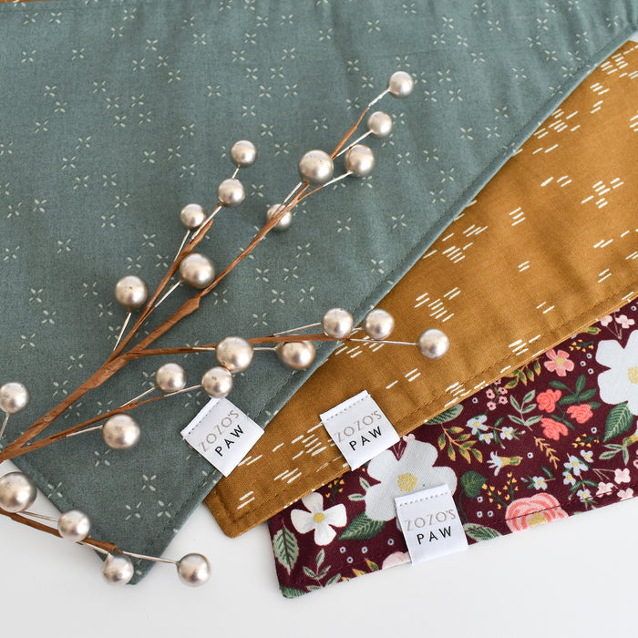 Burgundy Blossoms Dog Bandana