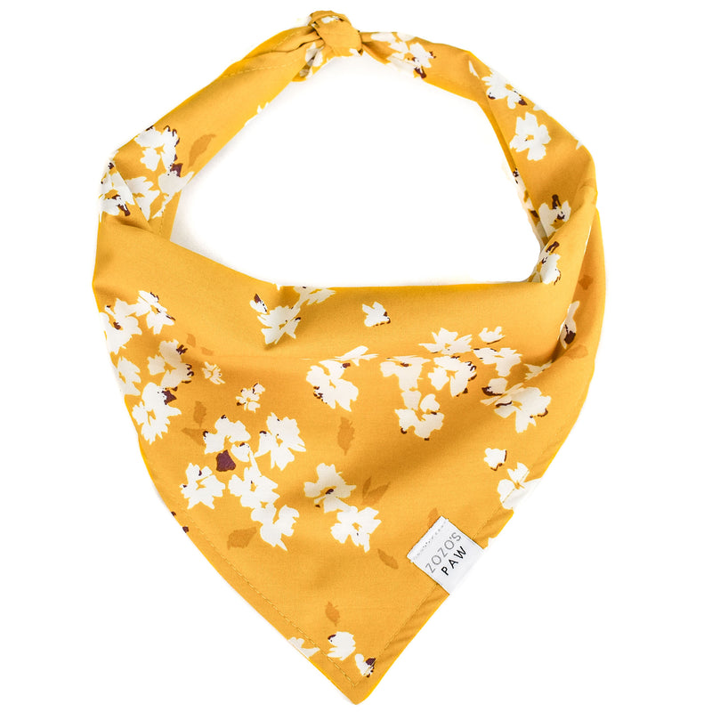 Mustard Magnolia Dog Bandana