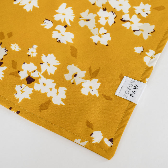 Mustard Magnolia Dog Bandana