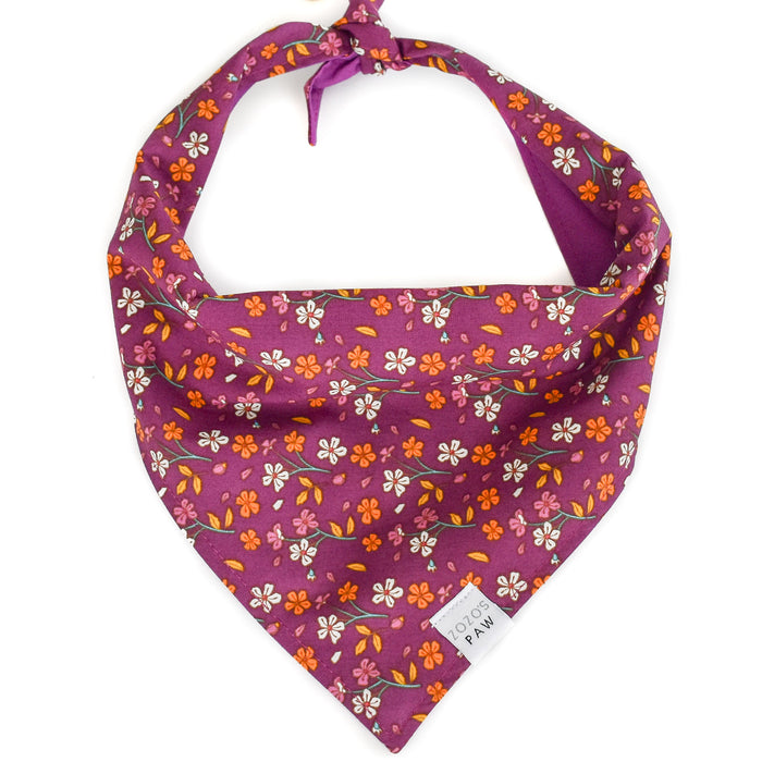 Autumn Berry Floral Dog Bandana