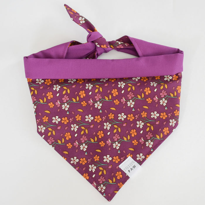 Autumn Berry Floral Dog Bandana