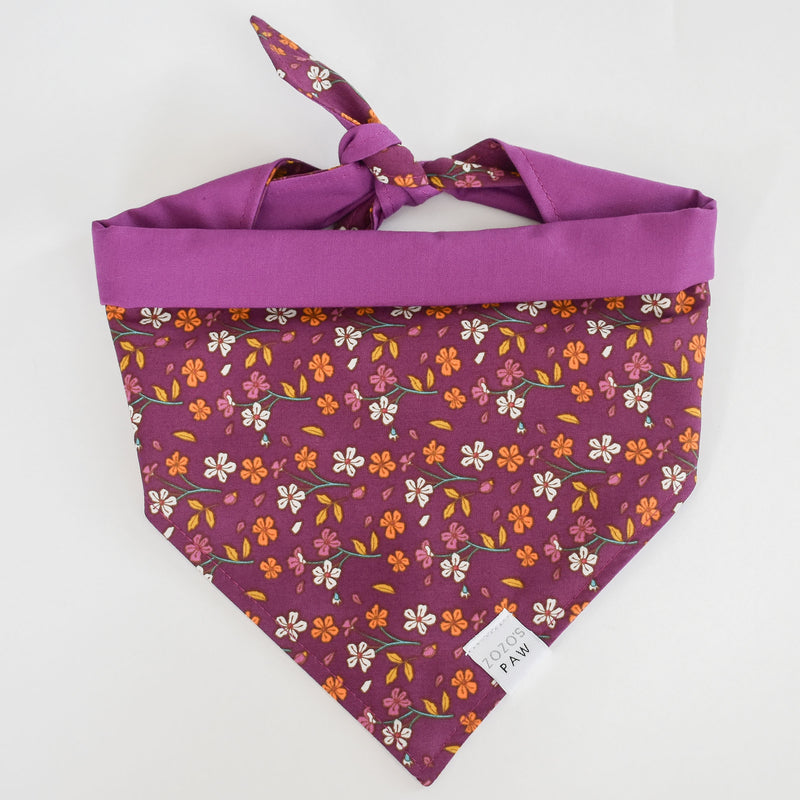 Autumn Berry Floral Dog Bandana