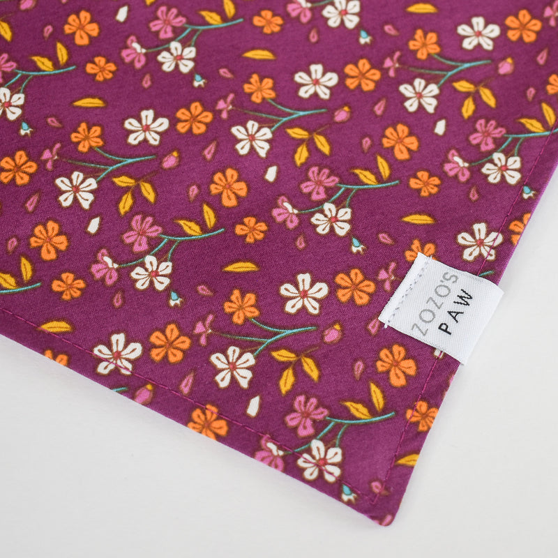Autumn Berry Floral Dog Bandana