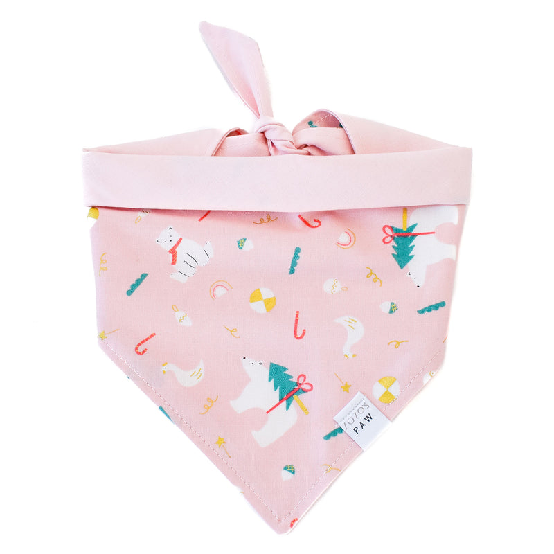 Pink Polar Express Dog Bandana