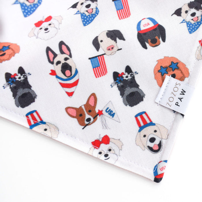 Patriotic Puppers Dog Bandana