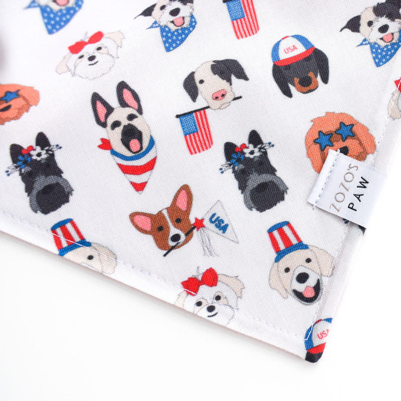 Patriotic Puppers Dog Bandana