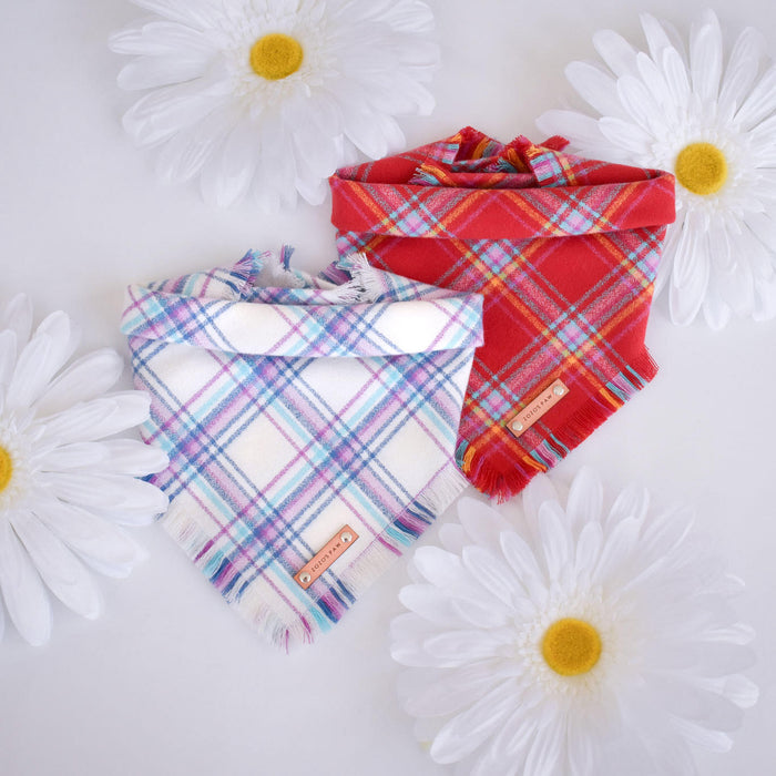 THE QUINN - Dog Flannel Fray Bandana