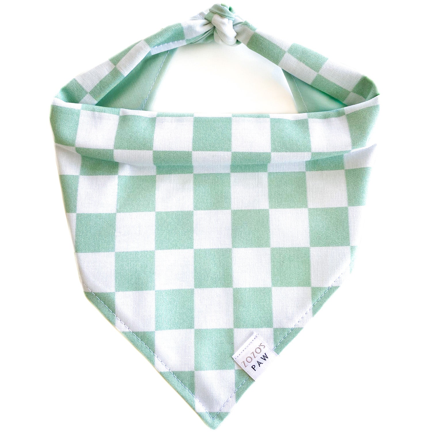 Sage Checker Dog Bandana