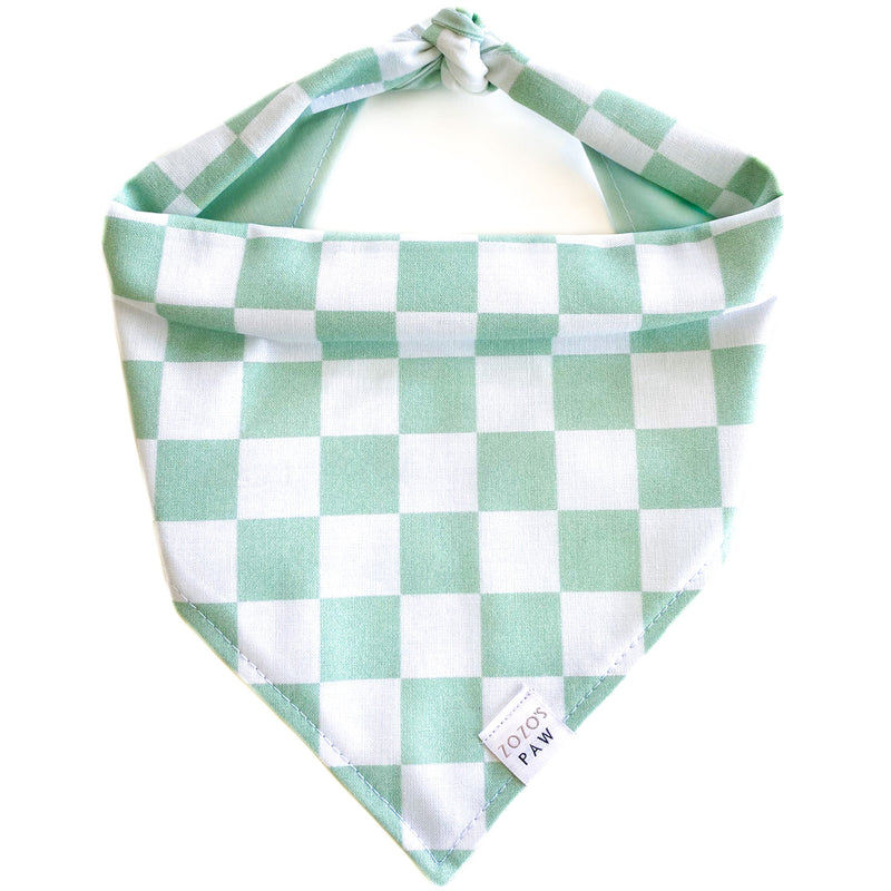 Sage Checker Dog Bandana