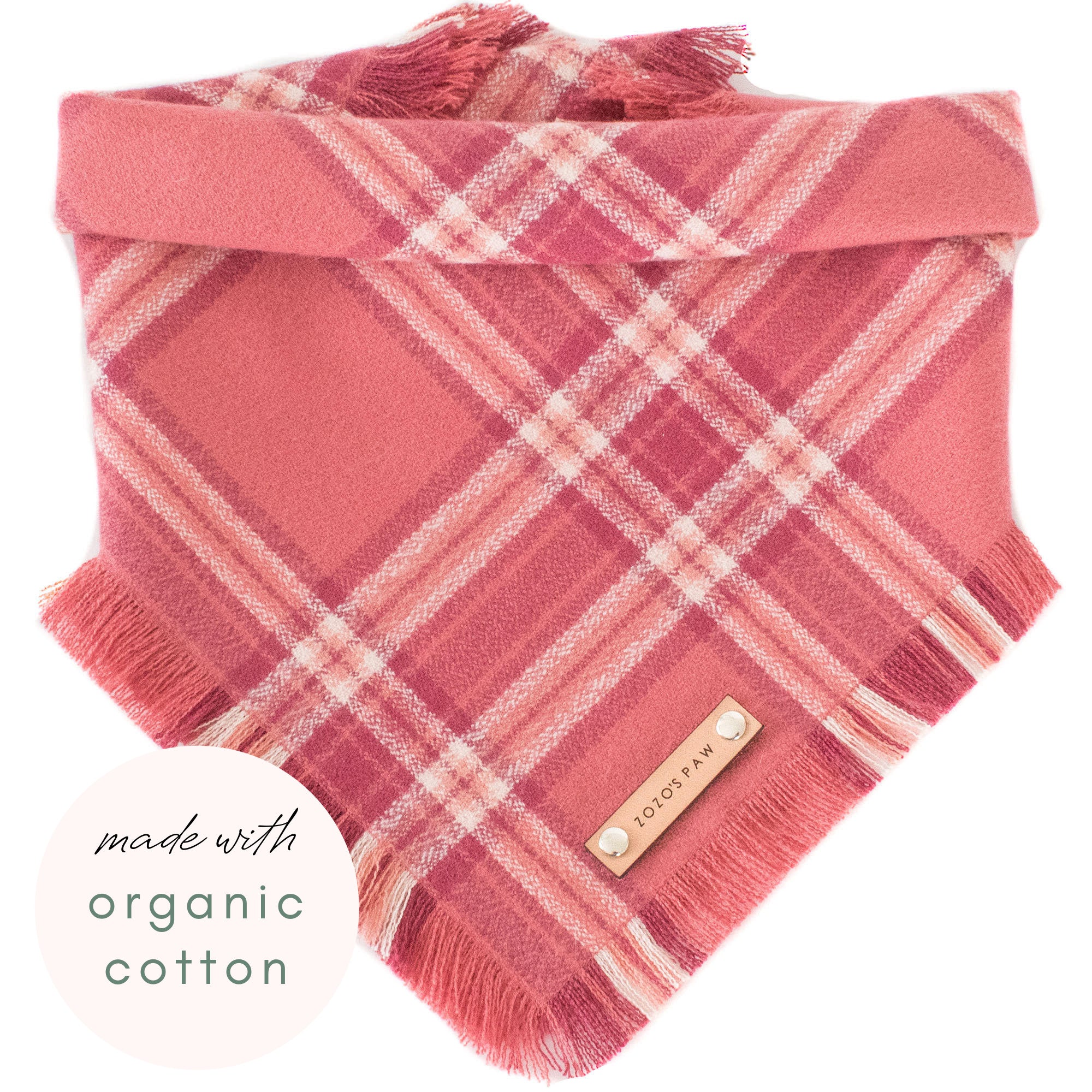 THE RUBY - Dog Flannel Fray Bandana