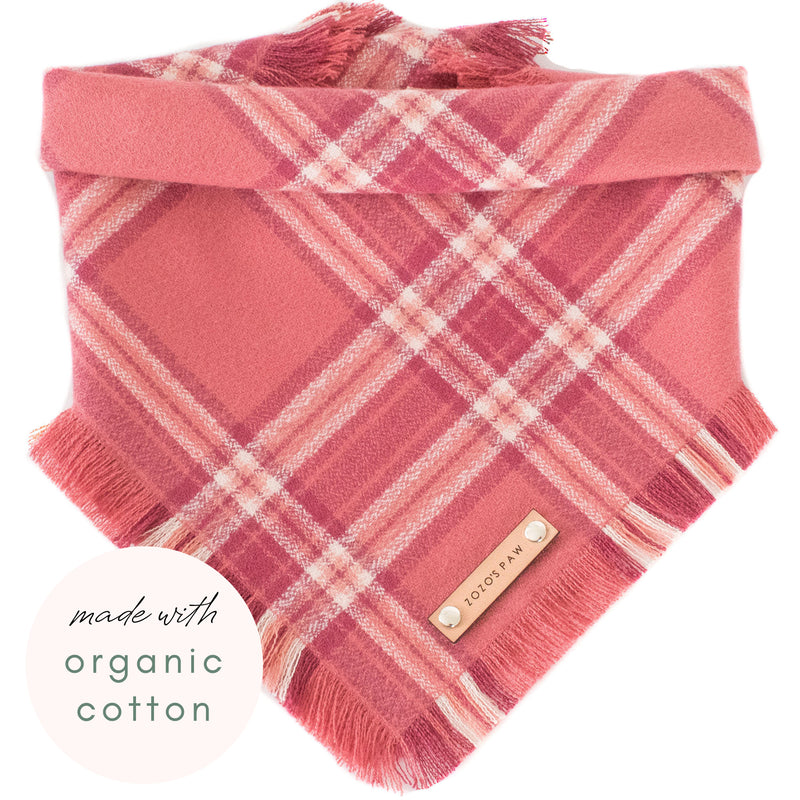 THE RUBY - Dog Flannel Fray Bandana