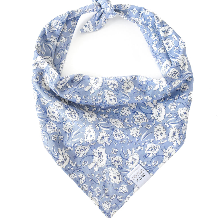 Blue Blossoms Dog Bandana