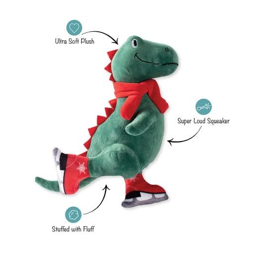 Ice Skating T-Rex Dog Toy