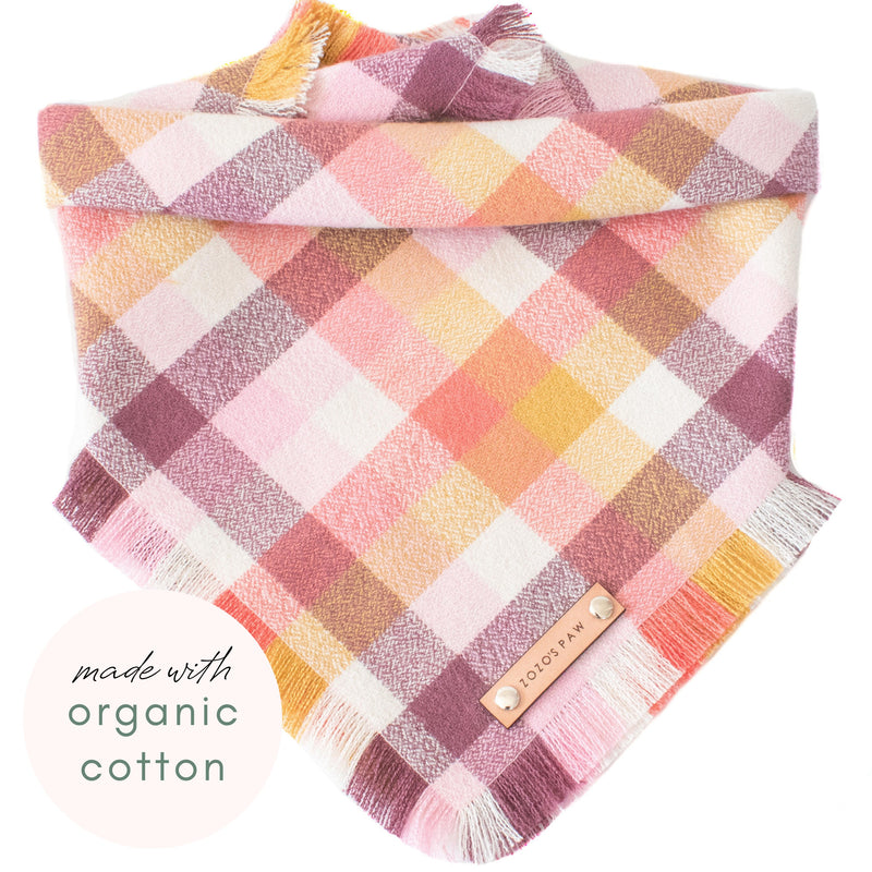 THE SORBET - Dog Flannel Fray Bandana