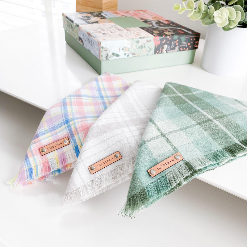 THE BAILEY - Dog Flannel Fray Bandana