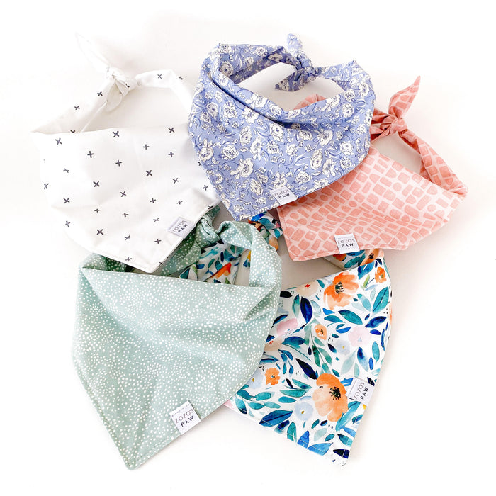 Watercolor Wildflowers Dog Bandana