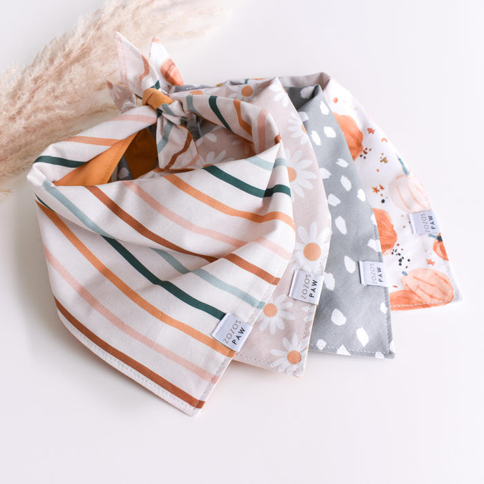 Autumn Stripes Dog Bandana