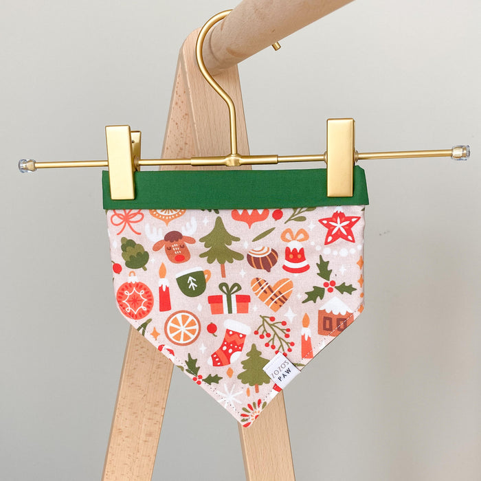 Christmas Collage Dog Bandana