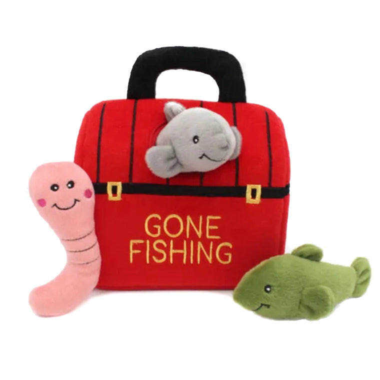 Fish Tackle Box Dog Toy