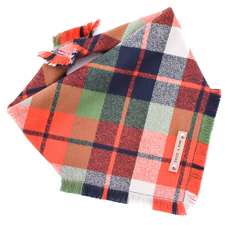 THE BEAU - Dog Flannel Fray Bandana