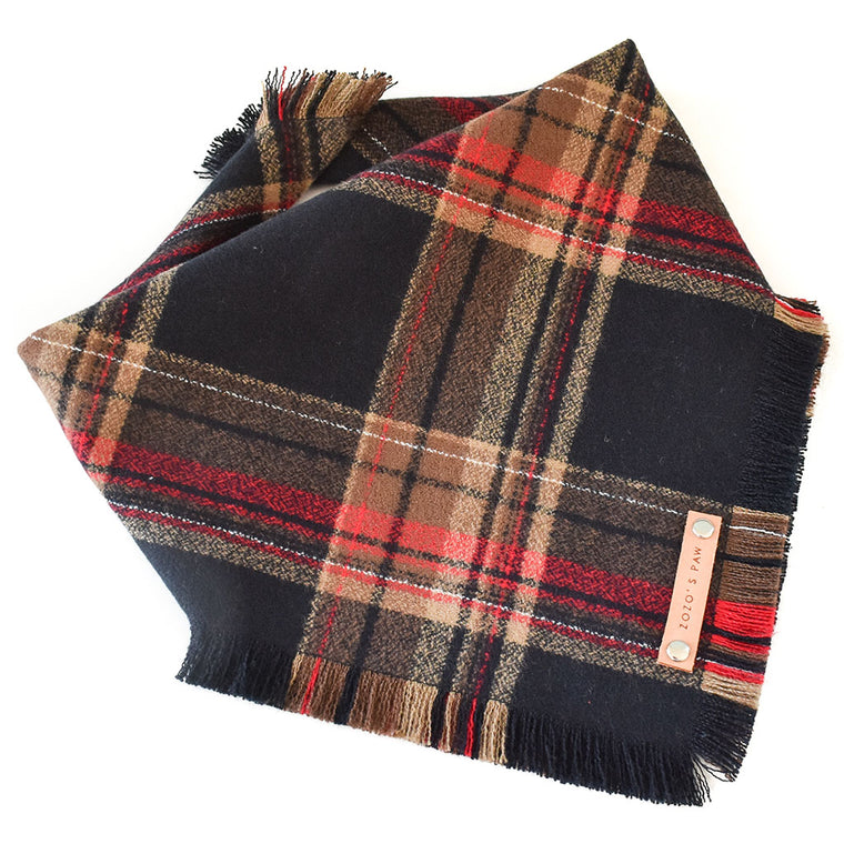 THE REAGAN - Dog Flannel Fray Bandana