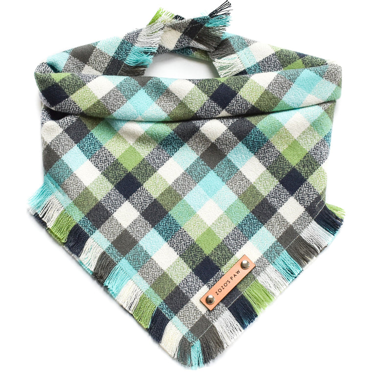 THE DINO - Dog Flannel Fray Bandana