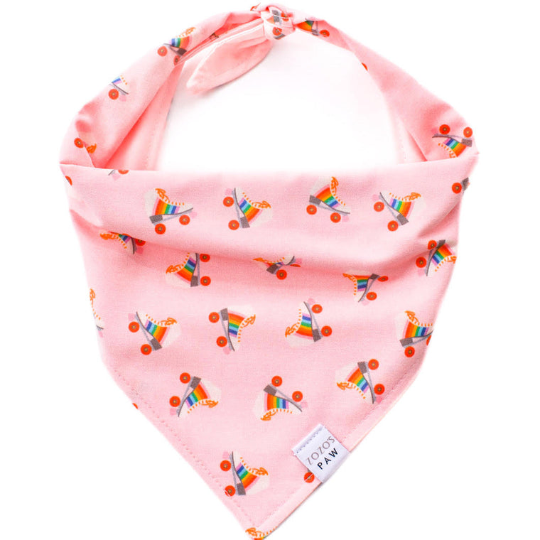 Pink Roller Derby Dog Bandana