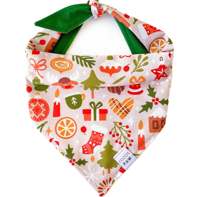 Christmas Collage Dog Bandana