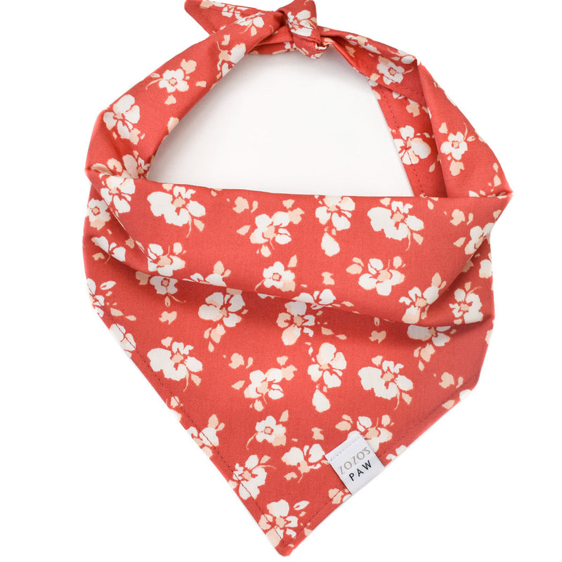 Ravishing Red Floral Dog Bandana