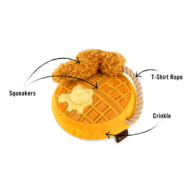 Chicken and Waffles Dog Toy