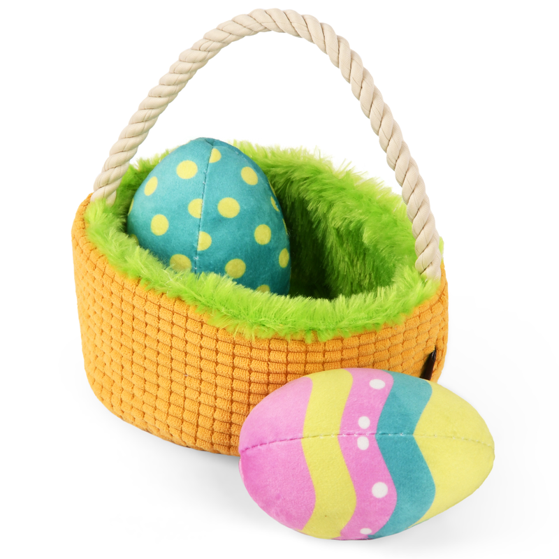 Easter Egg Basket Dog Toy