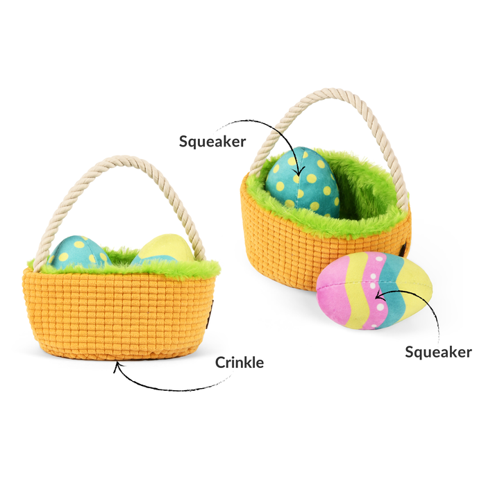 Easter Egg Basket Dog Toy