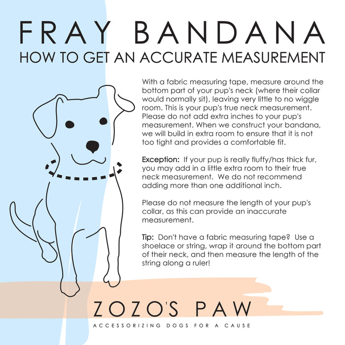 THE LINK - Dog Flannel Fray Bandana