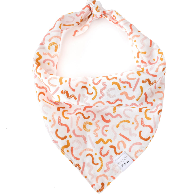 Terracotta Squiggles Dog Bandana