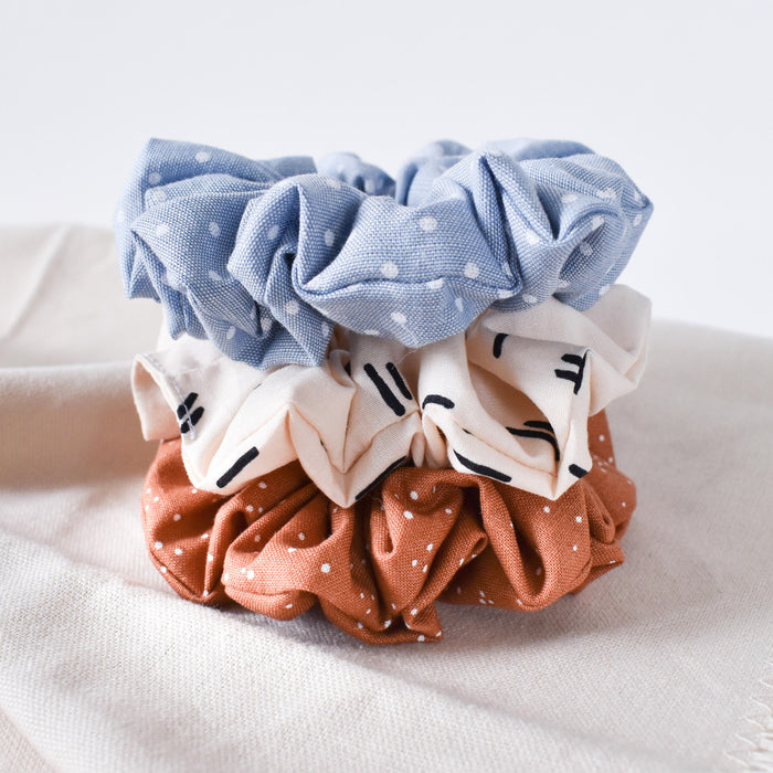 Chambray Dots Scrunchie