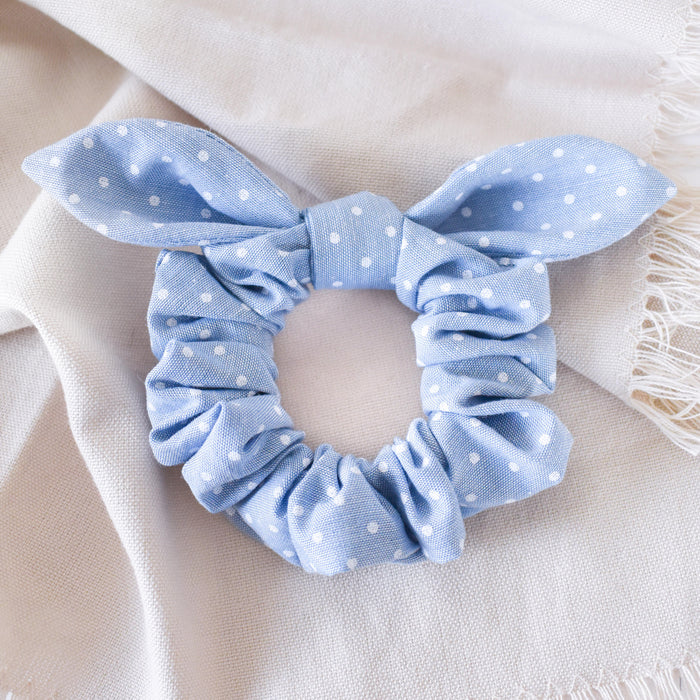 Chambray Dots Scrunchie