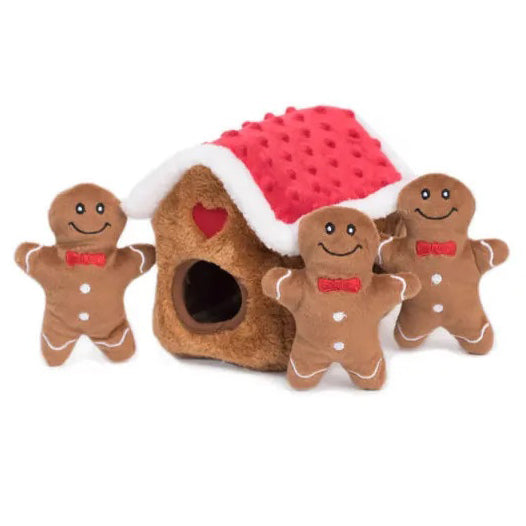Gingerbread House Dog Toy