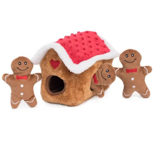 Gingerbread House Dog Toy