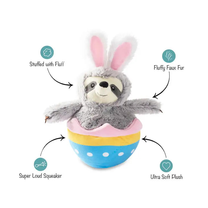 Happy Eggster Sloth Dog Toy