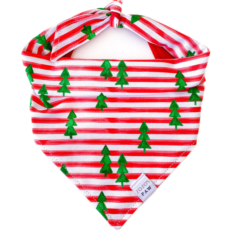 Candy Cane Trees Dog Bandana